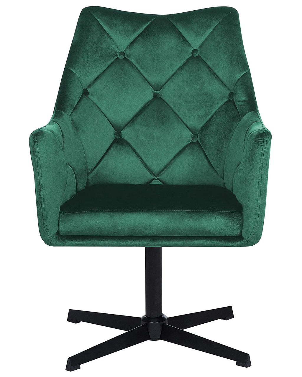 Swivel Armchair VAKSALA Velvet Dark Green