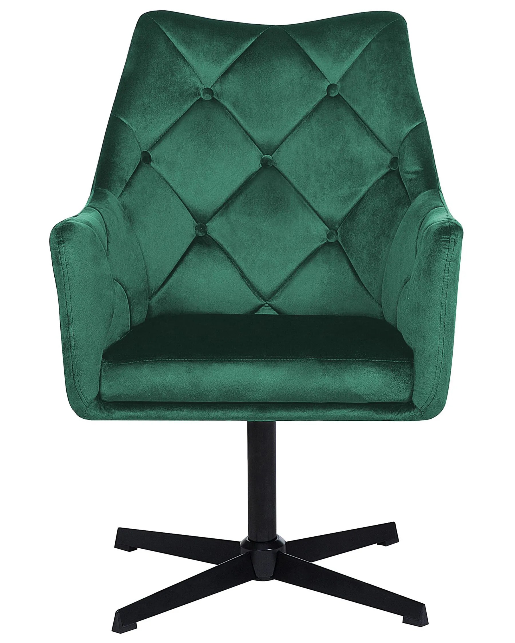 Swivel Armchair VAKSALA Velvet Dark Green