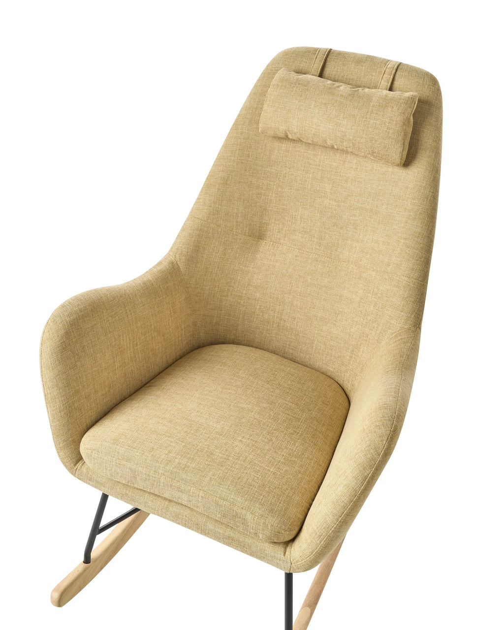 Rocking Chair ARRIE Fabric Yellow