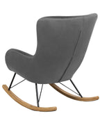 Rocking Chair ELLAN Velvet Dark Grey
