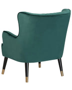 Wingback Chair VARBERG Velvet Emerald Green