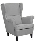 Wingback Chair ABSON Fabric Grey