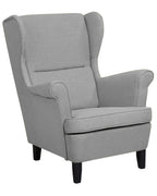 Wingback Chair ABSON Fabric Grey