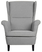 Wingback Chair ABSON Fabric Grey