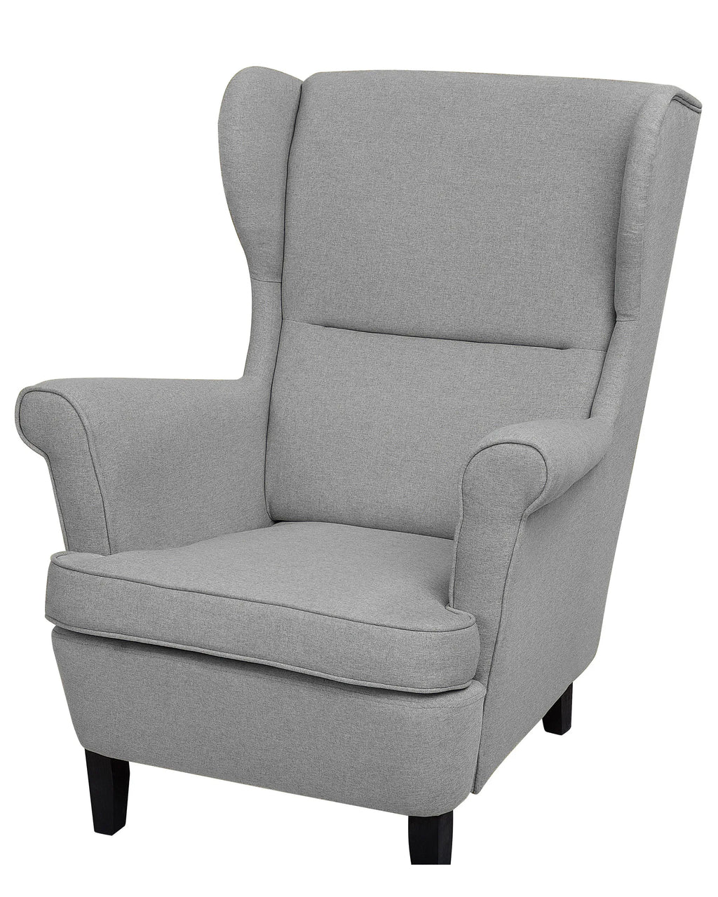 Wingback Chair ABSON Fabric Grey