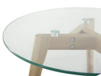 Set of 2 Coffee Tables MISSOURI Glass Transparent