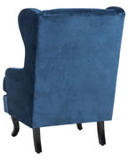 Wingback Chair ALTA Velvet Dark Blue
