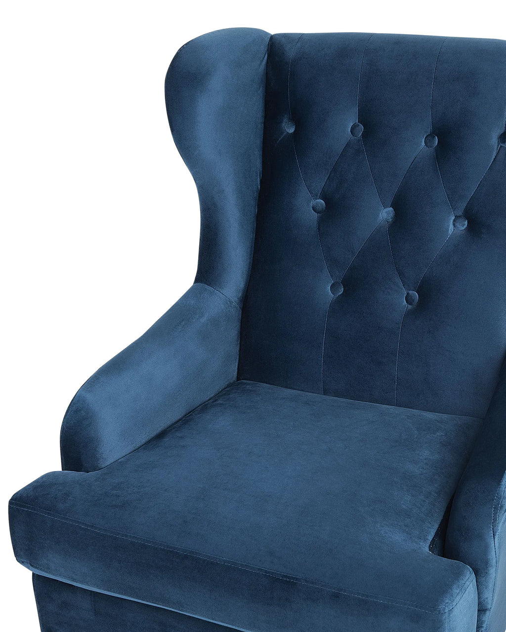 Wingback Chair ALTA Velvet Dark Blue