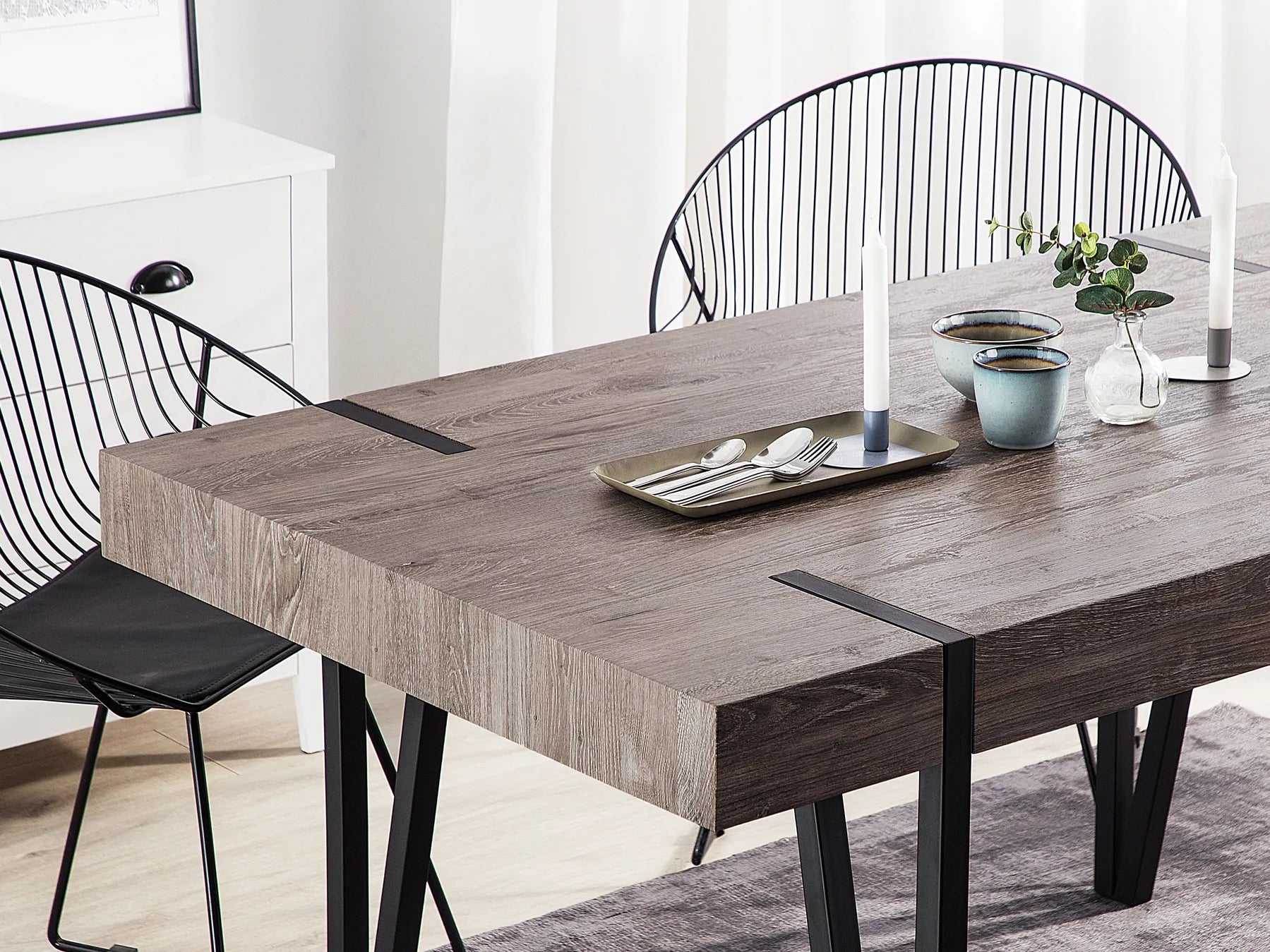 Dining Table ADENA Brown 180 cm 90 cm