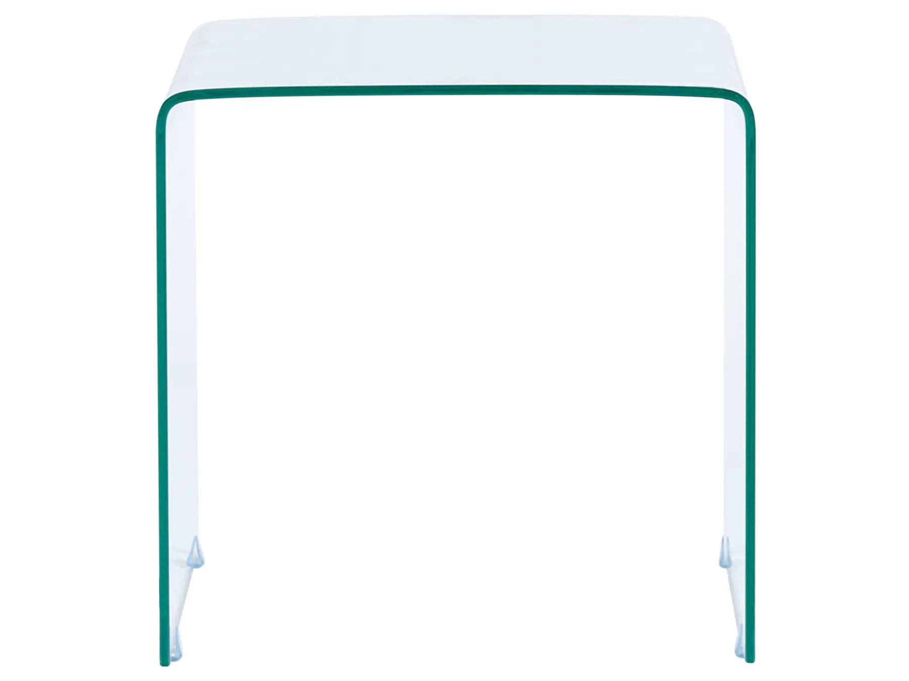 Set of 2 Side Tables KENDALL Tempered Glass Transparent