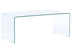 Coffee Table KENDALL Tempered Glass Transparent