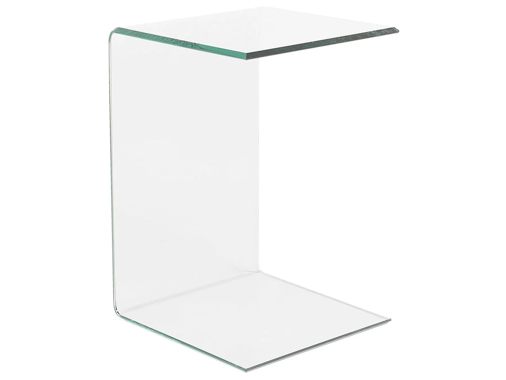 Side Table LOURDES Tempered Glass Transparent