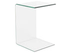 Side Table LOURDES Tempered Glass Transparent