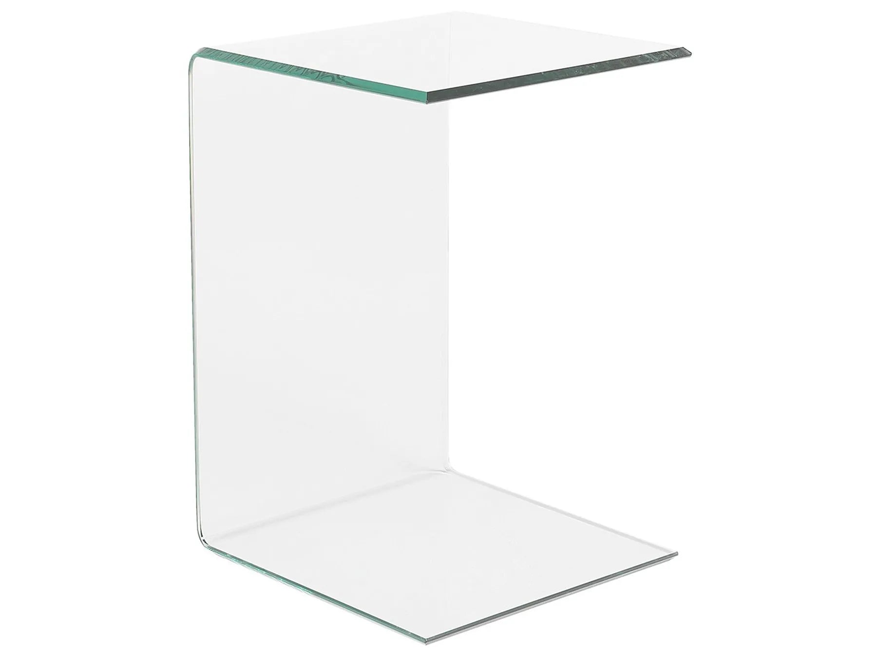 Side Table LOURDES Tempered Glass Transparent