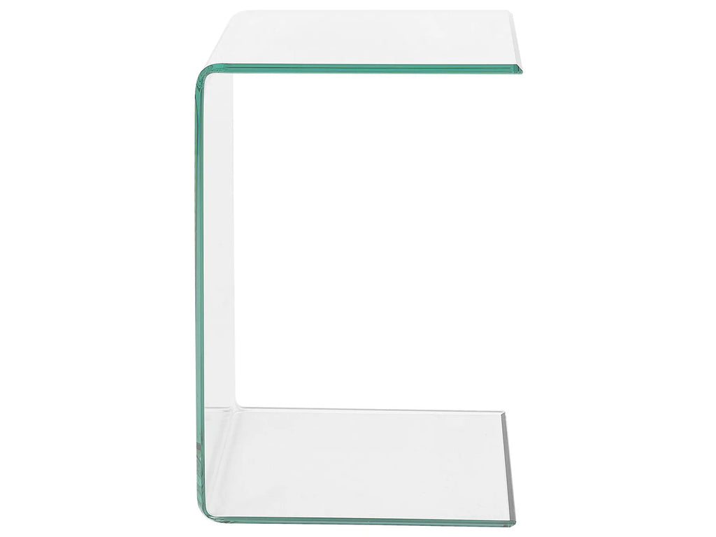 Side Table LOURDES Tempered Glass Transparent
