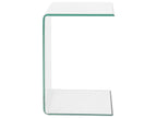 Side Table LOURDES Tempered Glass Transparent
