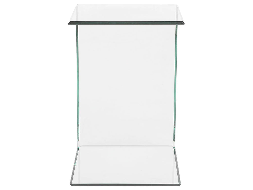 Side Table LOURDES Tempered Glass Transparent