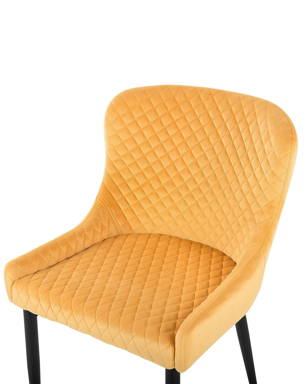 Set of 2 Dining Chairs SOLANO Velvet Yellow