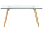 Dining Table HUDSON Transparent 160 cm 90 cm Tempered Glass
