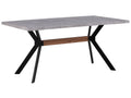 Dining Table BENSON Grey Concrete Effect 160 cm 90 cm