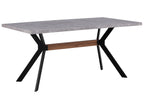 Dining Table BENSON Grey Concrete Effect 160 cm 90 cm