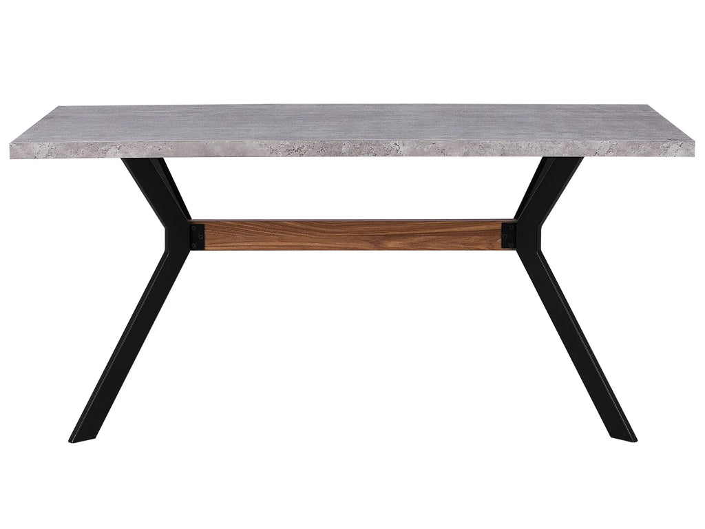 Dining Table BENSON Grey Concrete Effect 160 cm 90 cm