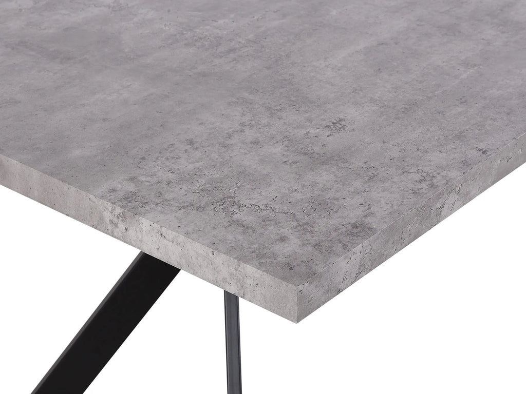 Dining Table BENSON Grey Concrete Effect 160 cm 90 cm
