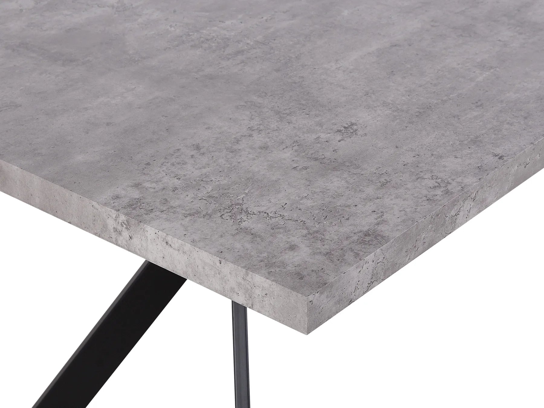 Dining Table BENSON Grey Concrete Effect 160 cm 90 cm