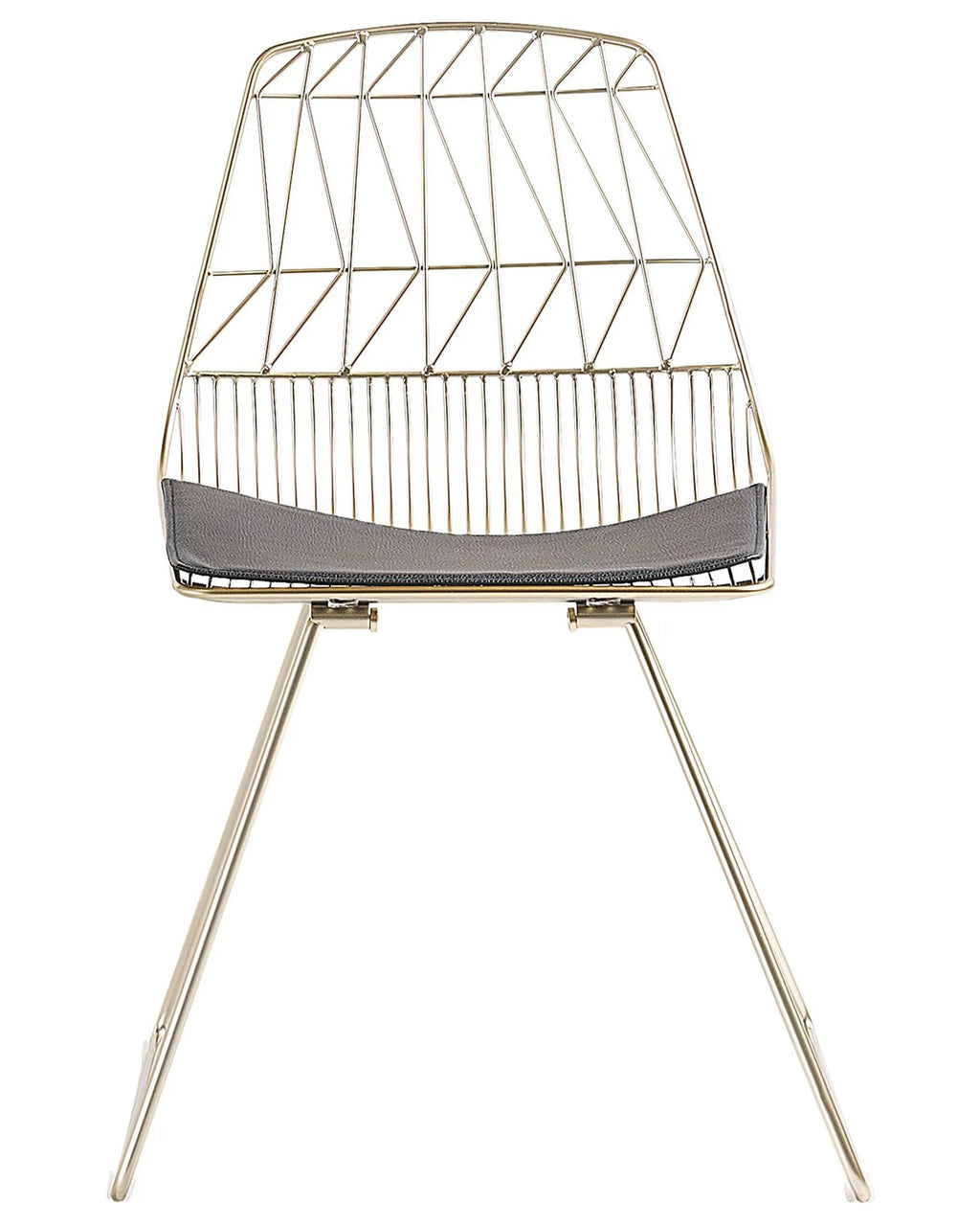 Set of 2 Dining Chairs HARLAN Metal Gold