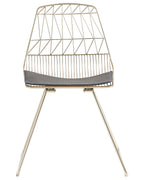 Set of 2 Dining Chairs HARLAN Metal Gold