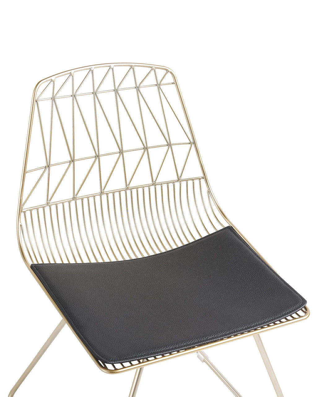 Set of 2 Dining Chairs HARLAN Metal Gold