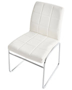 Set of 2 Dining Chairs KIRON Faux Leather White