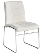 Set of 2 Dining Chairs KIRON Faux Leather White