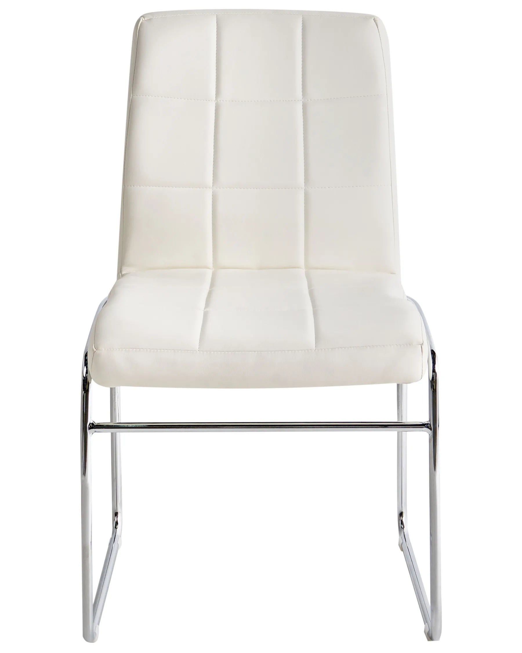 Set of 2 Dining Chairs KIRON Faux Leather White