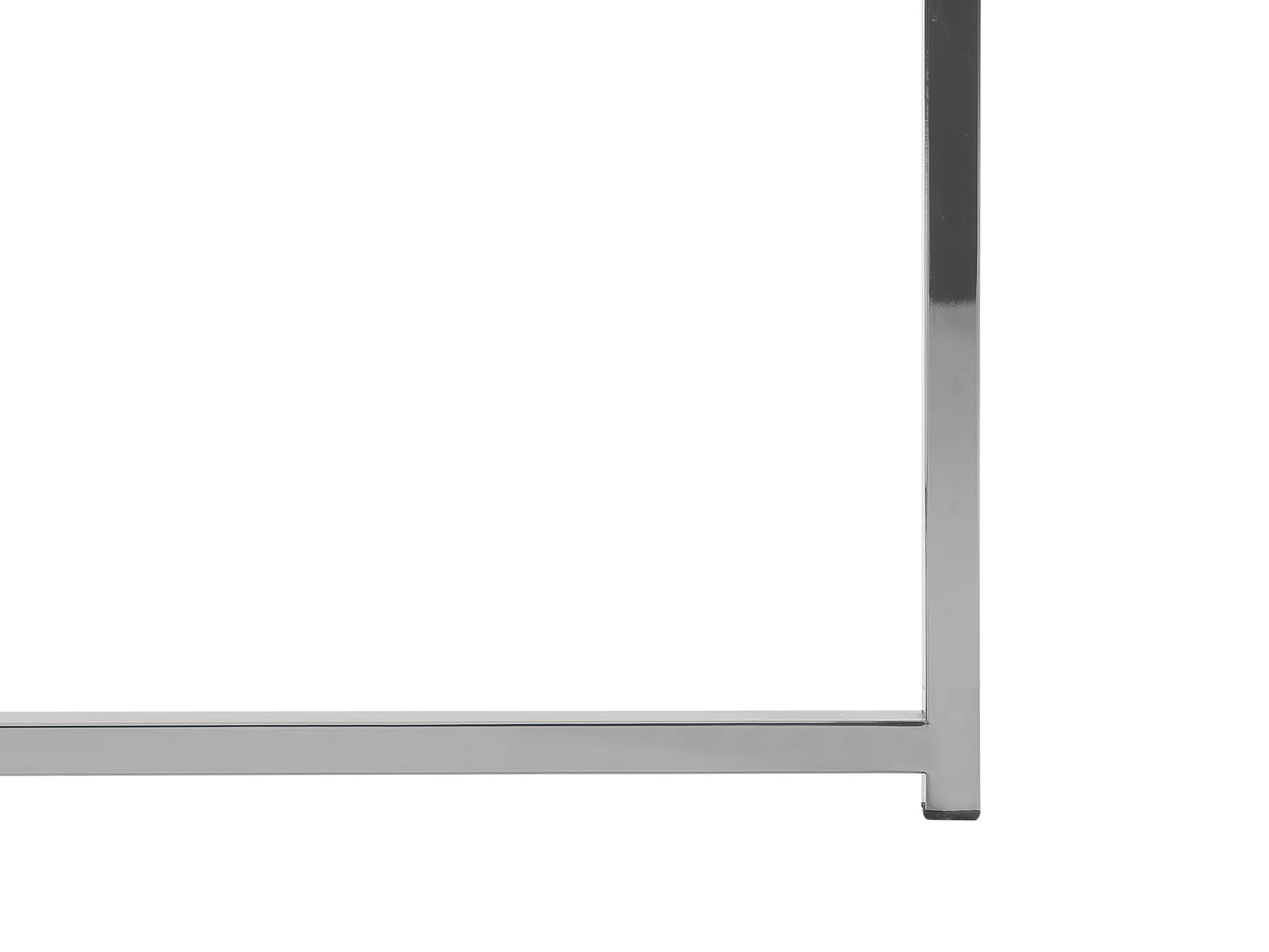 Coffee Table QUINCY Tempered Glass Marble/ Silver