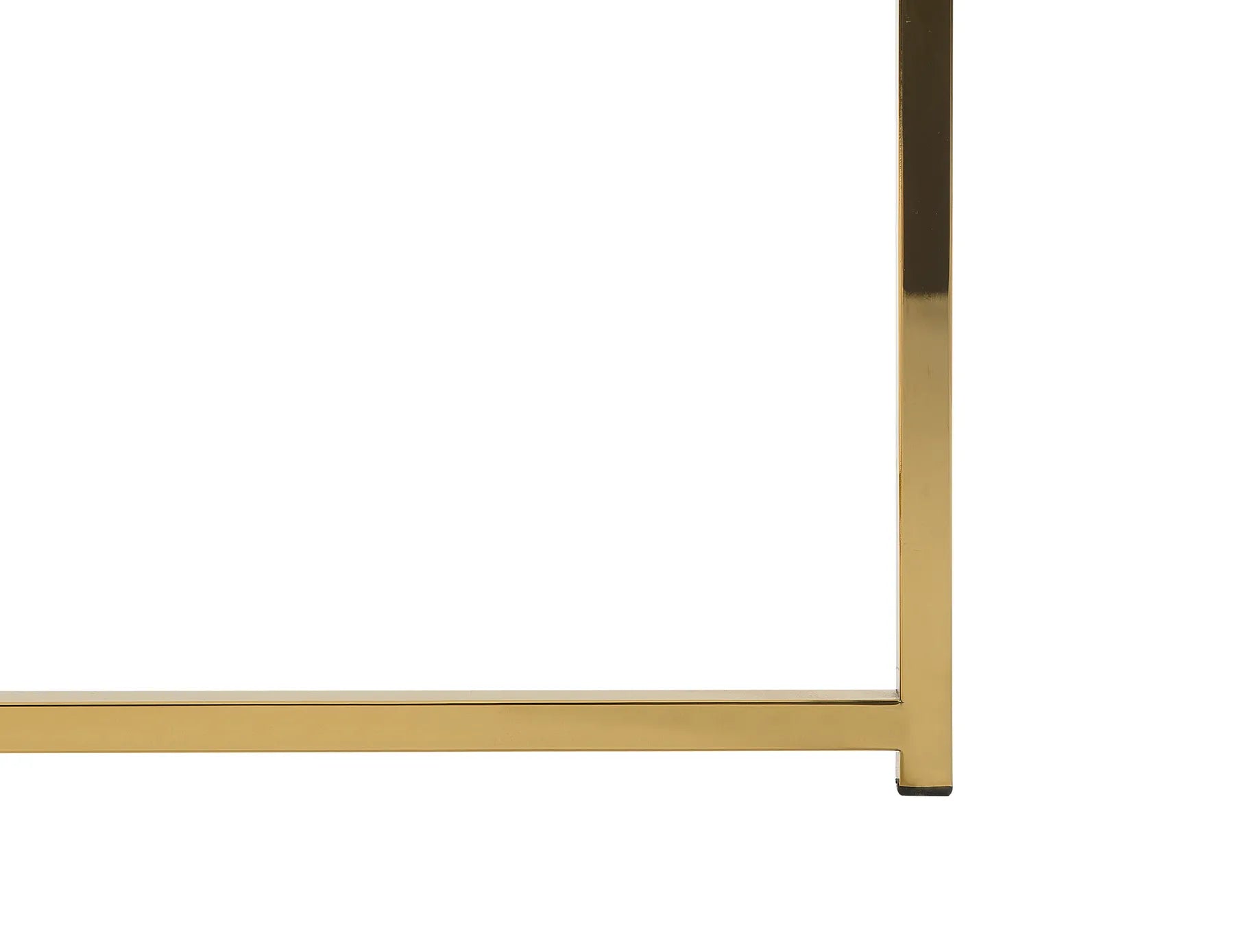 Coffee Table QUINCY Tempered Glass Marble/ Gold