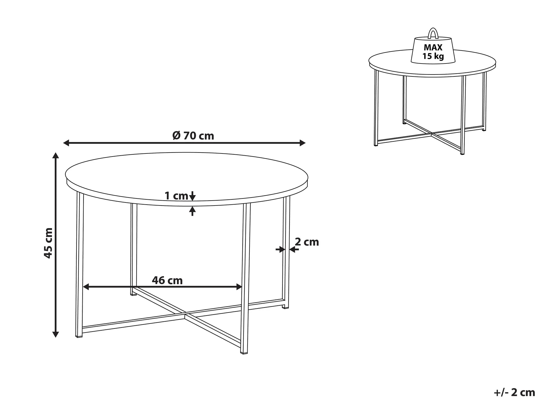 Coffee Table QUINCY Tempered Glass Marble/ Gold