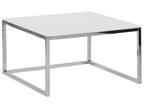 Set of 2 Coffee Tables BREA Tempered Glass White