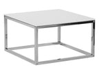 Set of 2 Coffee Tables BREA Tempered Glass White