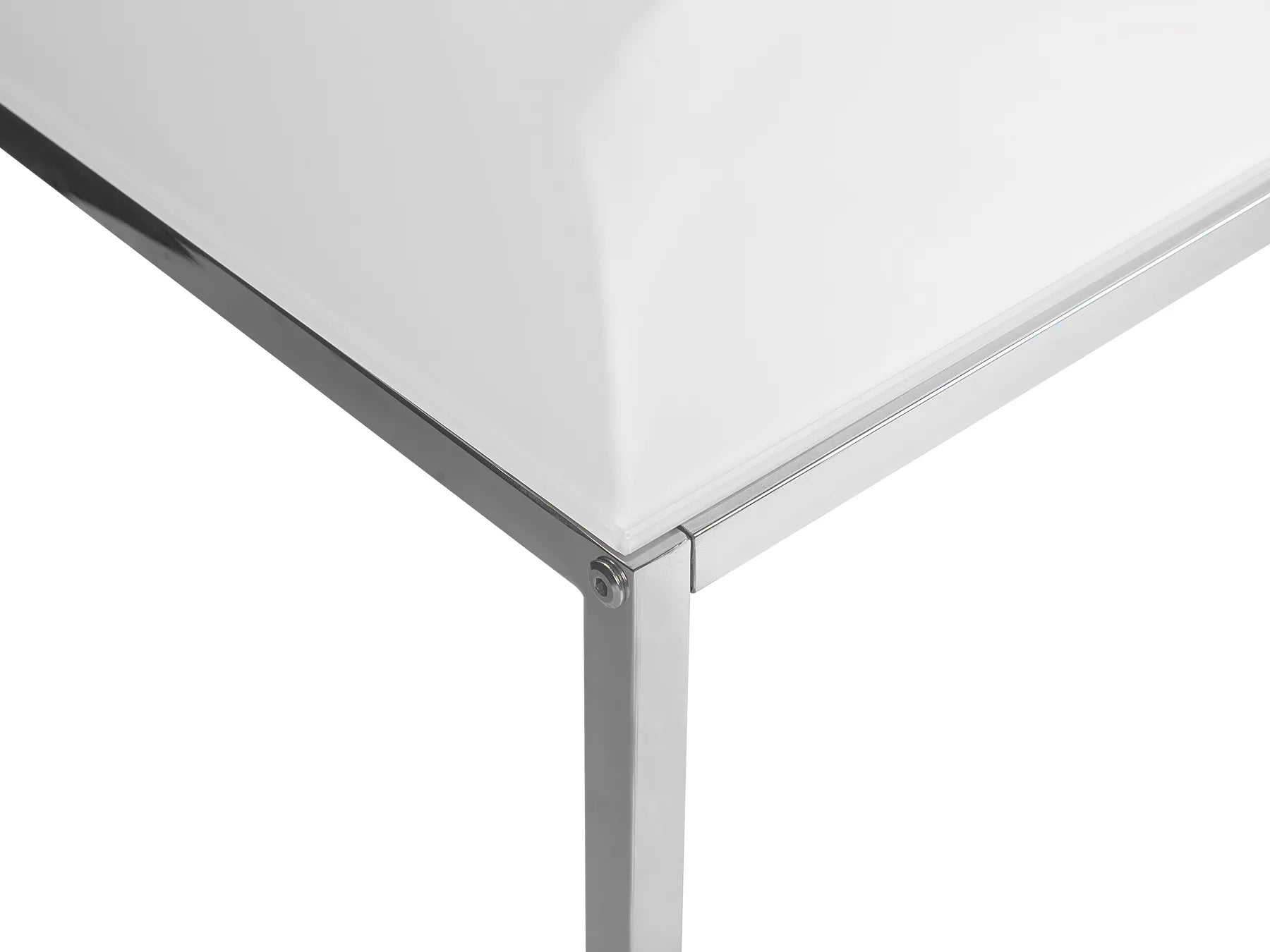 Set of 2 Coffee Tables BREA Tempered Glass White