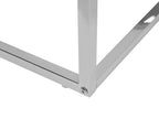 Set of 2 Coffee Tables BREA Tempered Glass White Marble