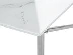 Coffee Table EMPORIA Tempered Glass Marble/ Silver