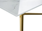 Coffee Table EMPORIA Tempered Glass Marble/ Gold