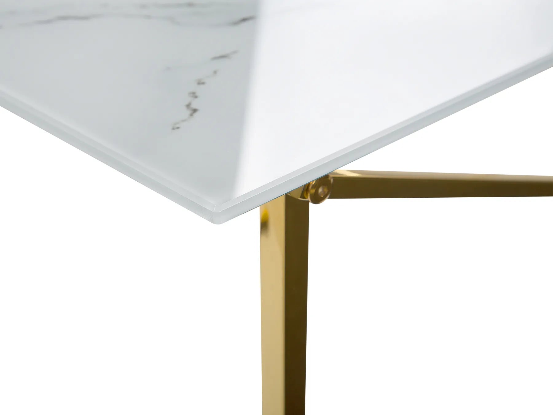 Coffee Table EMPORIA Tempered Glass Marble/ Gold