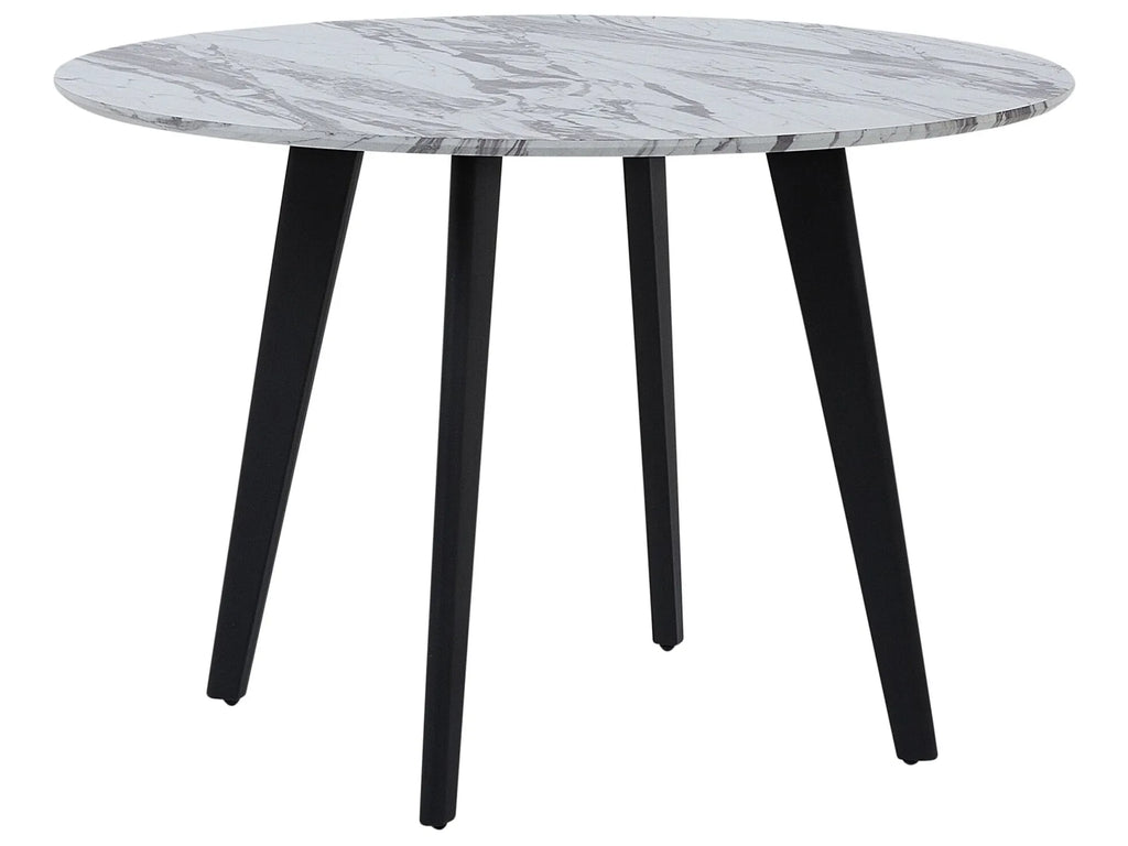 Dining Table MOSBY White Marble 110 cm 110 cm