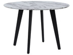 Dining Table MOSBY White Marble 110 cm 110 cm