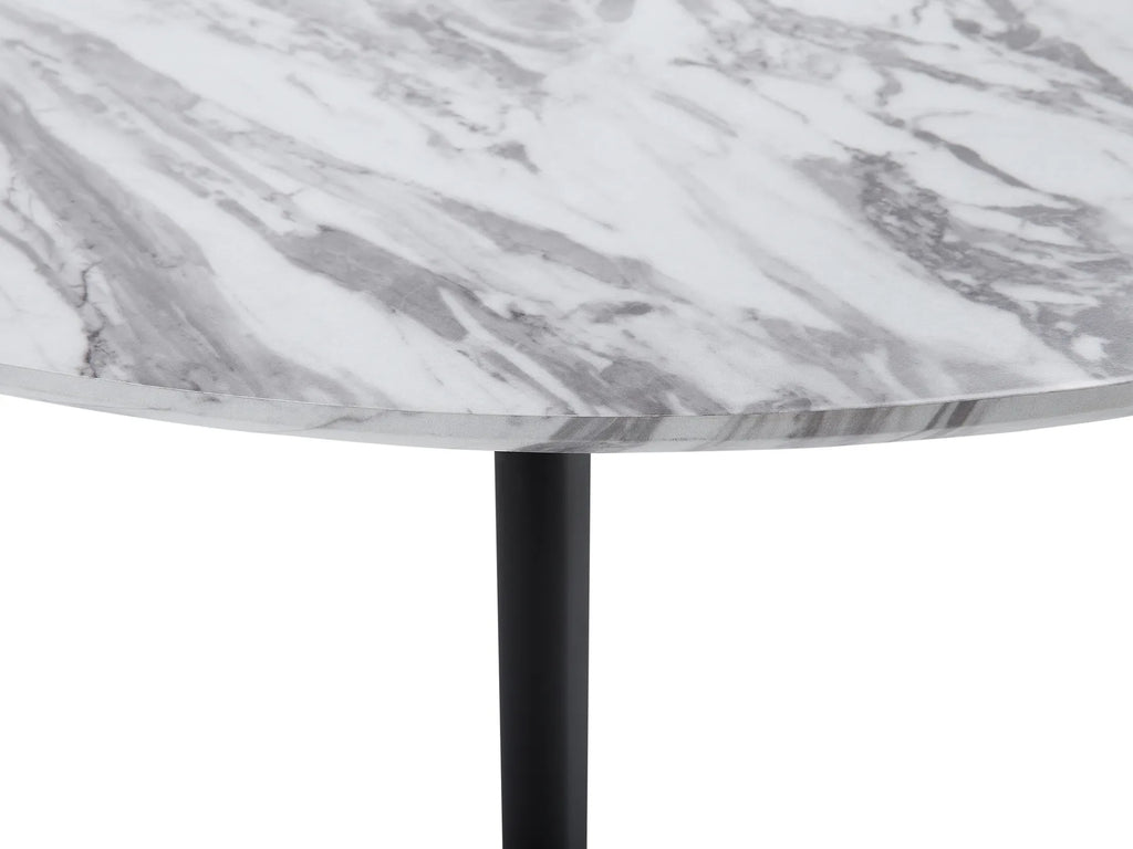 Dining Table MOSBY White Marble 110 cm 110 cm