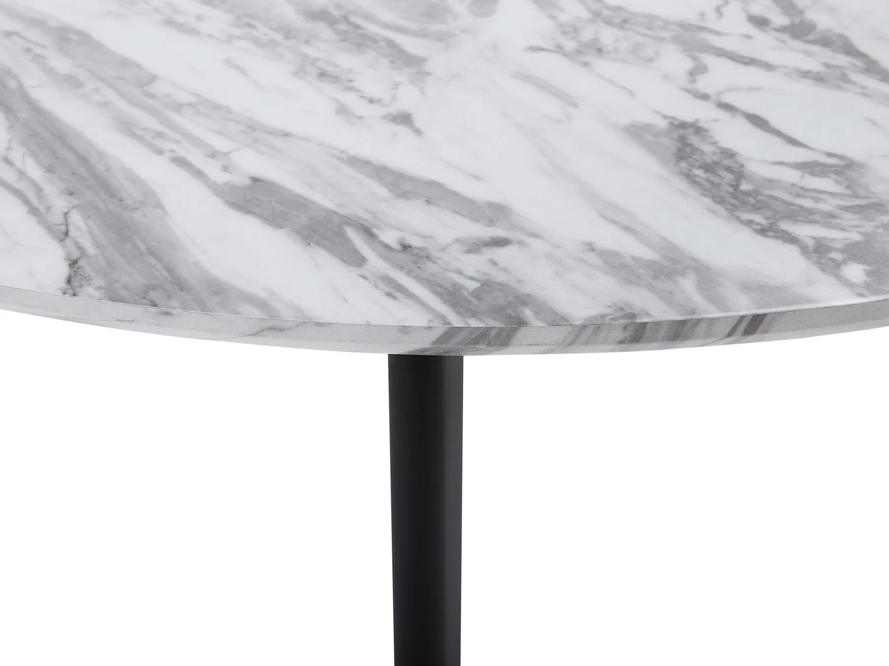 Dining Table MOSBY White Marble 110 cm 110 cm