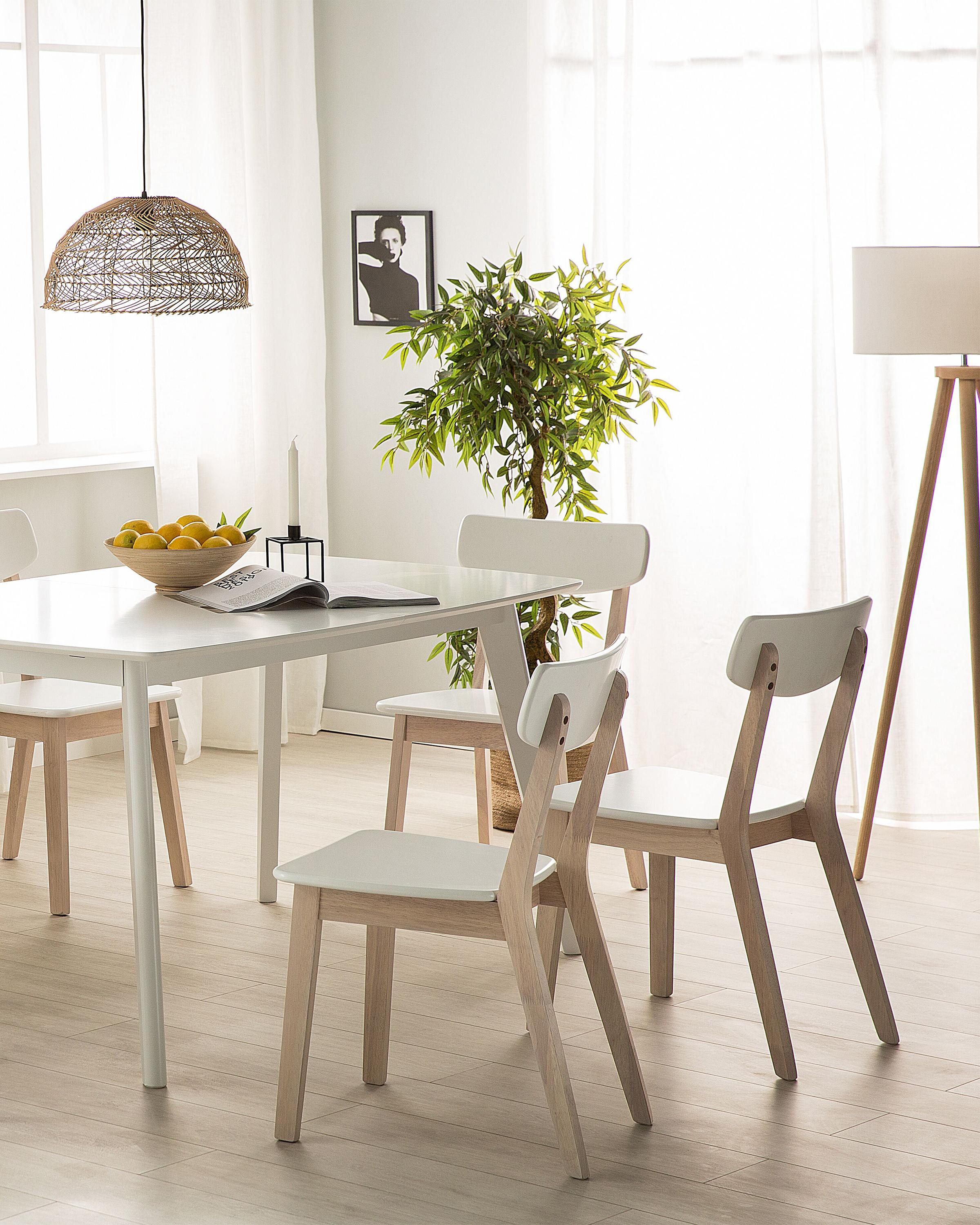 Set of 2 Dining Chairs SANTOS White