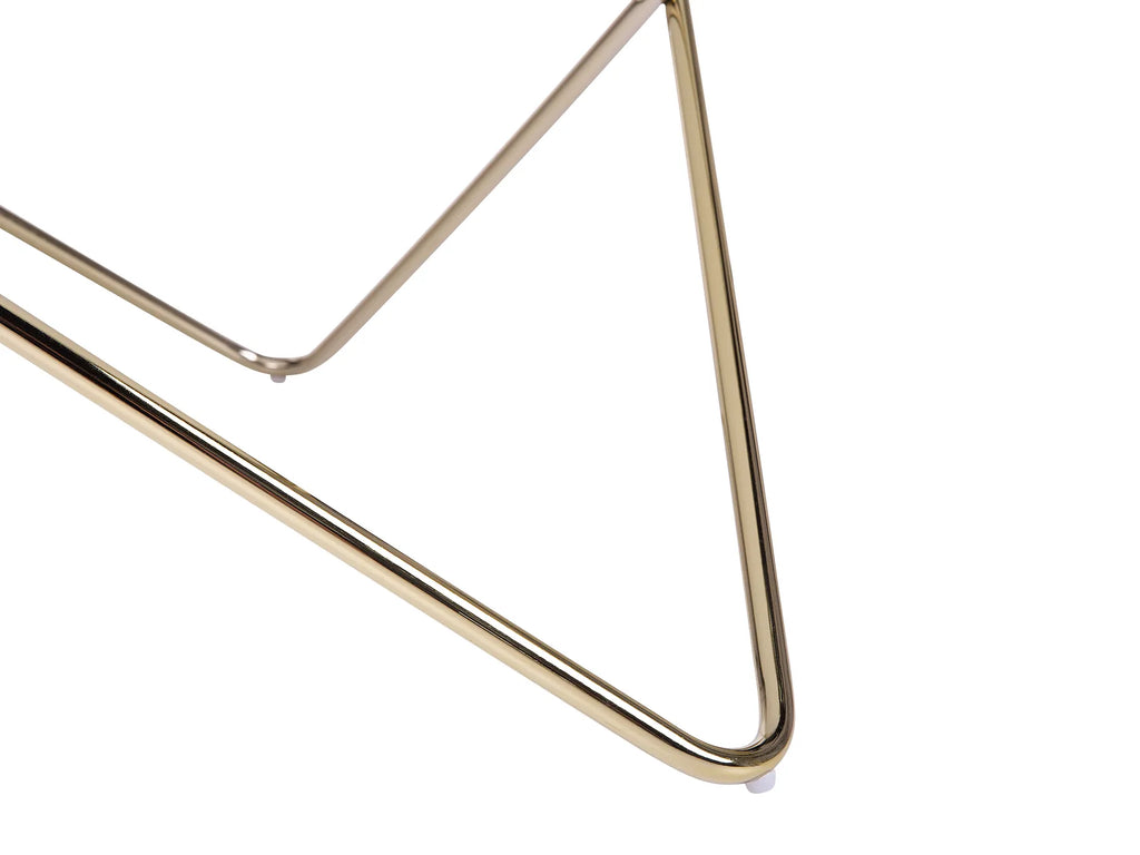 Coffee Table MERIDIAN Tempered Glass White/ Gold